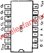 C302八段字形譯碼器的外引線和功用線路圖  www.zgszdi.cn