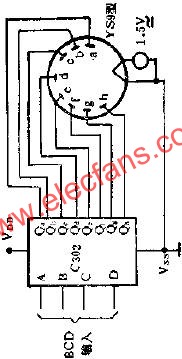 C302八段字形譯碼器驅動10V熒光數碼管線路圖  www.zgszdi.cn