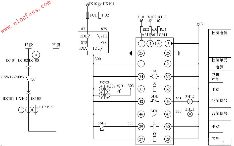  聯(lián)絡柜控制電路圖 www.zgszdi.cn